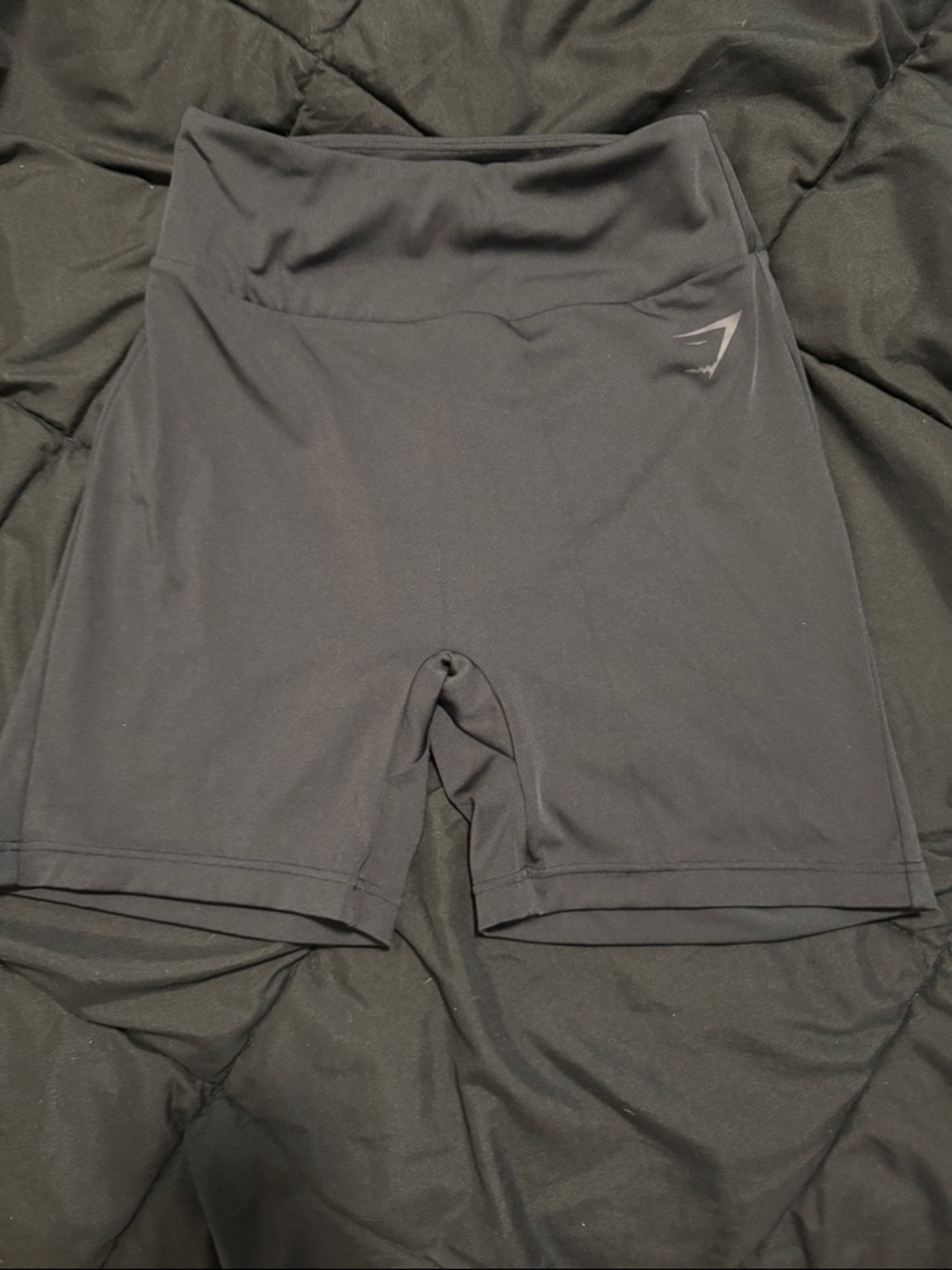 Gymshark Black High-Waist Athletic Bike Shorts